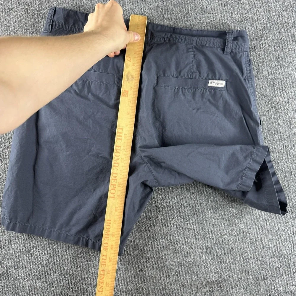 Columbia Shorts Mens 32 Gray Chino Cotton Canvas Lined Pockets Summer Outdoor